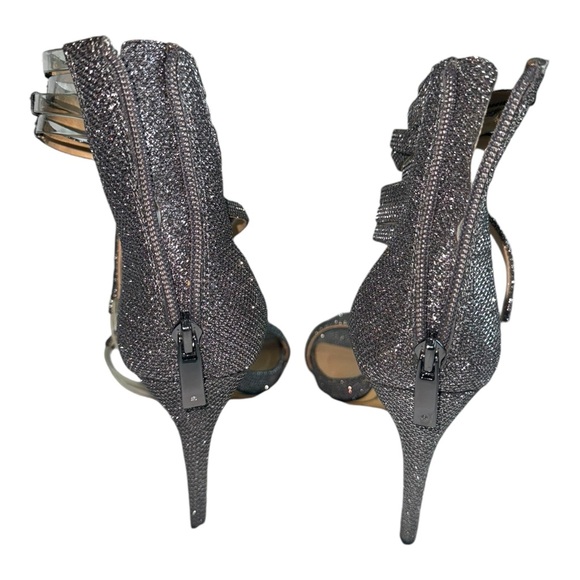 Vince Camuto | Cocktail Party High Heels | Glitter Silver | Size 6 1/2 M - Picture 8 of 8